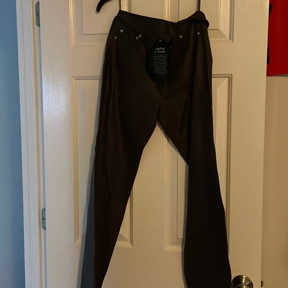 Brown Leather 4pocket jeans